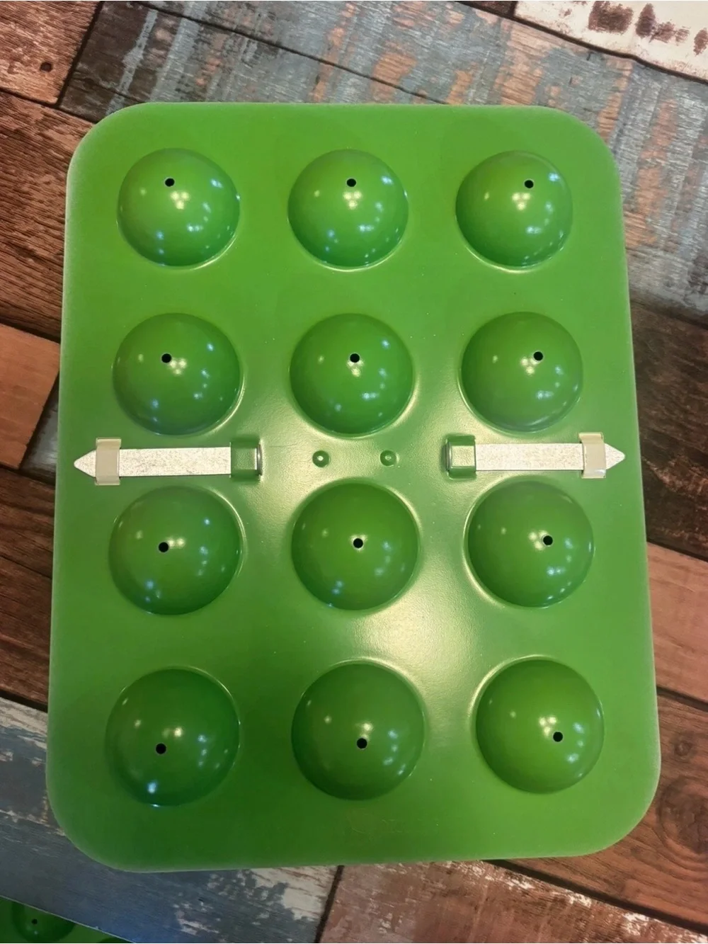 Nordic Ware Green Metal Cake Ball Tray - 12 Cavities